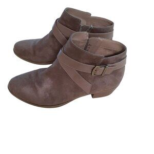 LifeStride Velocity 2.0 Ally Bootie Boots Womens Size 8M Brown Leather Ankle
